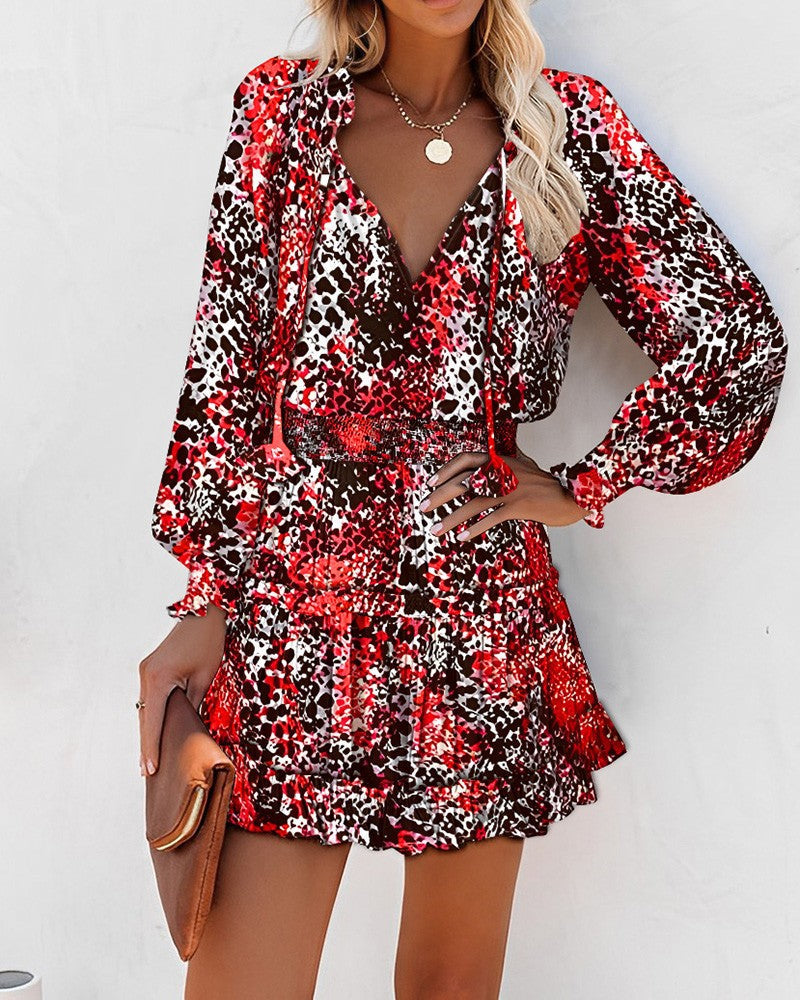 Women's Floral Mini Dress Bold Print