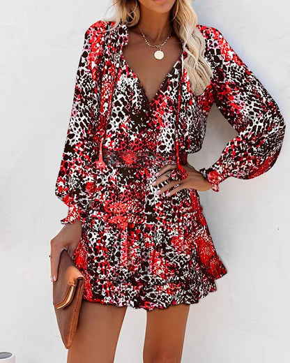 Women's Floral Mini Dress Bold Print