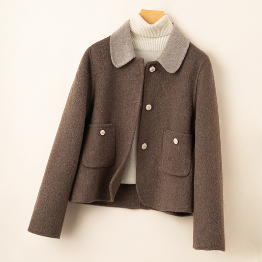 Women's Wool Cropped Jacket - VibreMode