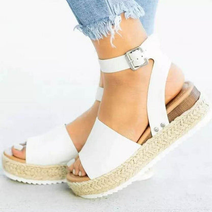 Women's Jute Wedge Sandals Platform Shoes