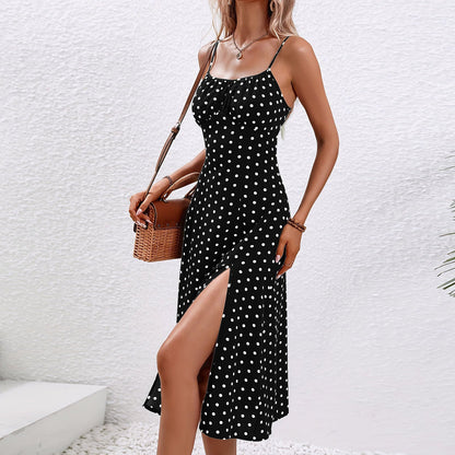 Women Polkadot Midi Dress