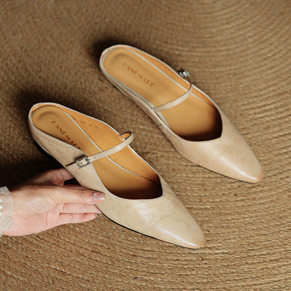 Authentic Soft Leather Mule Shoes