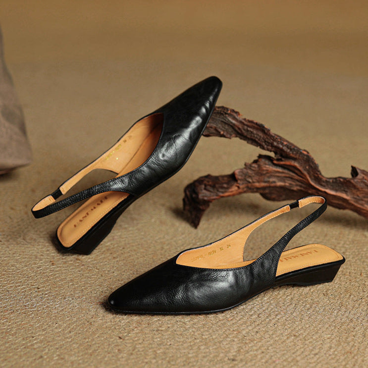 Authentic Leather High Heel Sandals