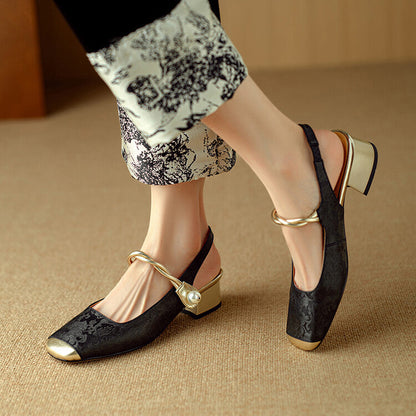 Luxury High Heel Leather Shoes