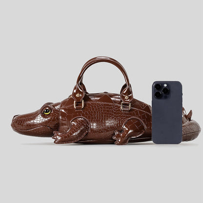 Genuine Alligator Style Leather Handbag