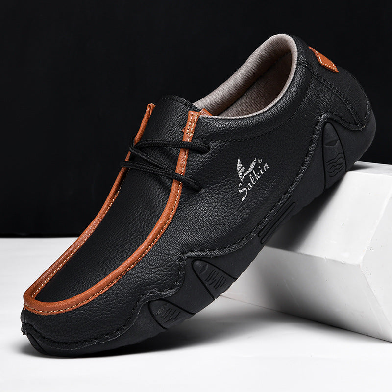 Premium Brown Leather Slip On Shoes