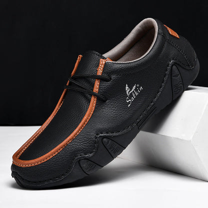 Premium Brown Leather Slip On Shoes