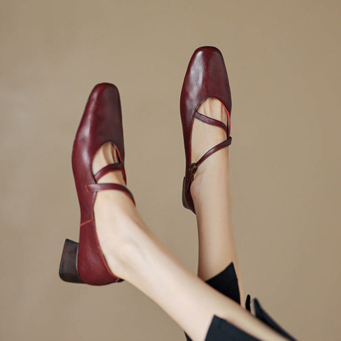 Premium Real Leather High Heels