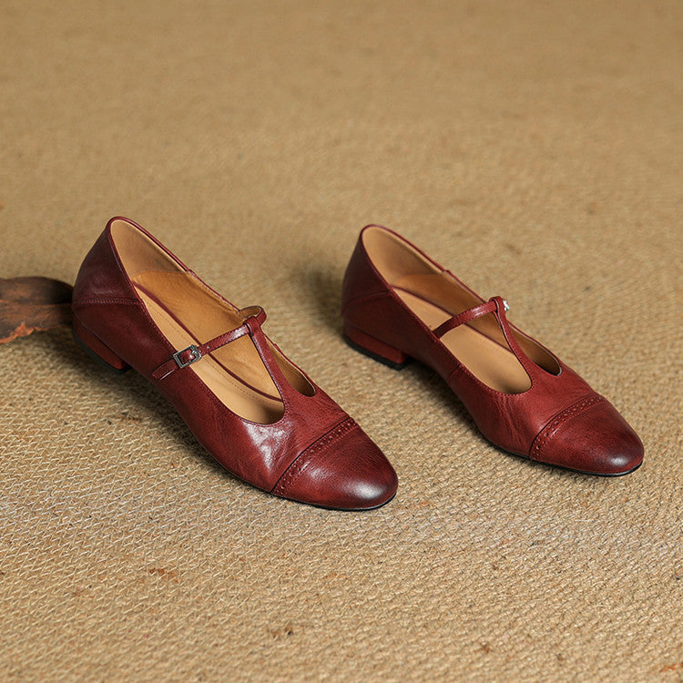 Authentic Real Leather Flat Shoes