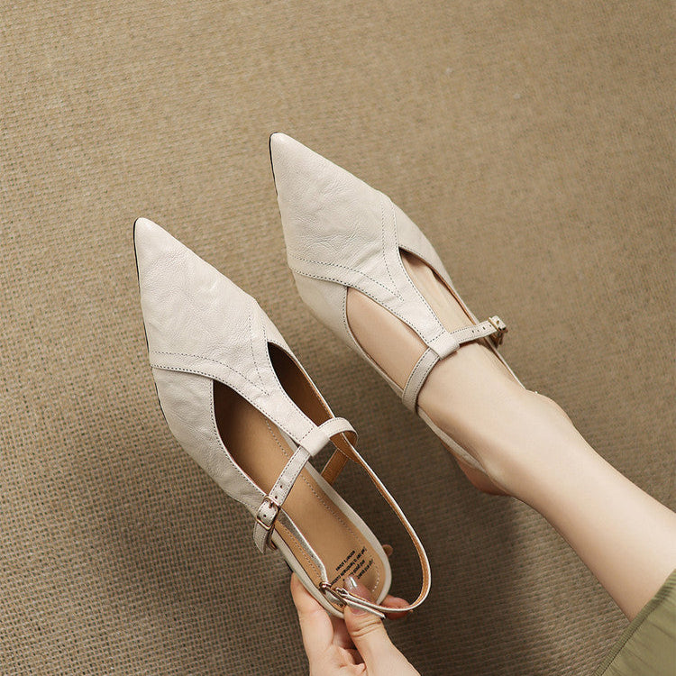 Luxury Black Leather High Heels