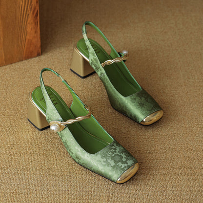 Comfortable Low Heel Slingbacks