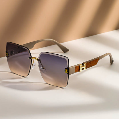 Large Frameless Sunglasses