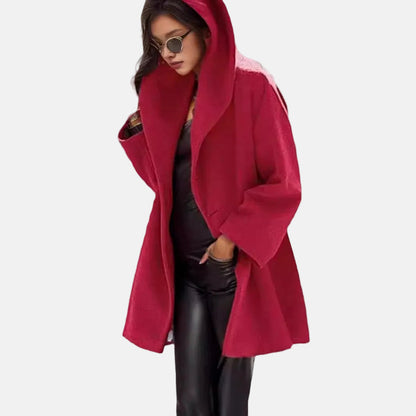 Women's Hooded Coat Oversized Thigh Length Cozy
