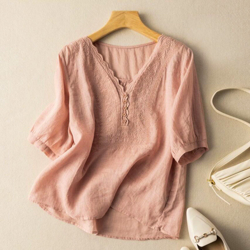 Soft Cotton Blend Women's Blouse