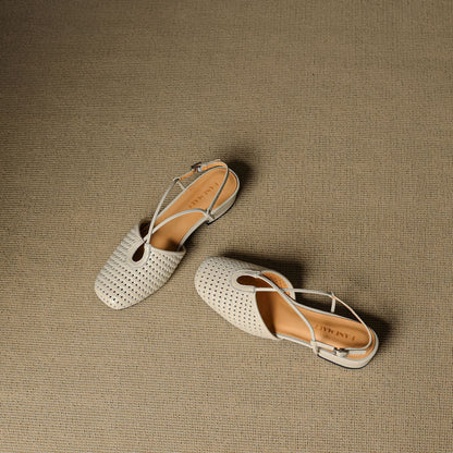 Real Leather Classic Slingback Shoes