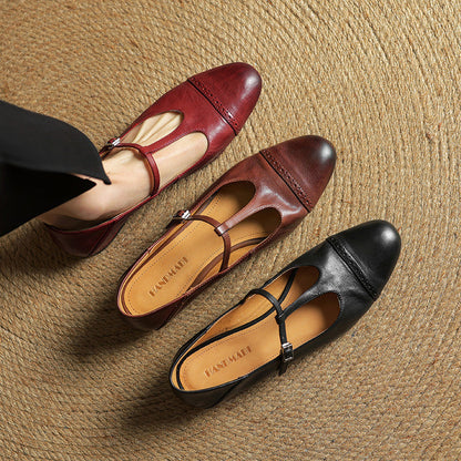 Authentic Real Leather Flat Shoes