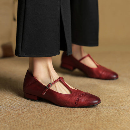 Authentic Real Leather Flat Shoes