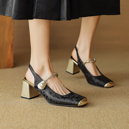 Comfortable Low Heel Slingbacks