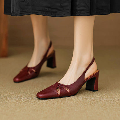 Authentic Leather Mule Shoes - VibreMode