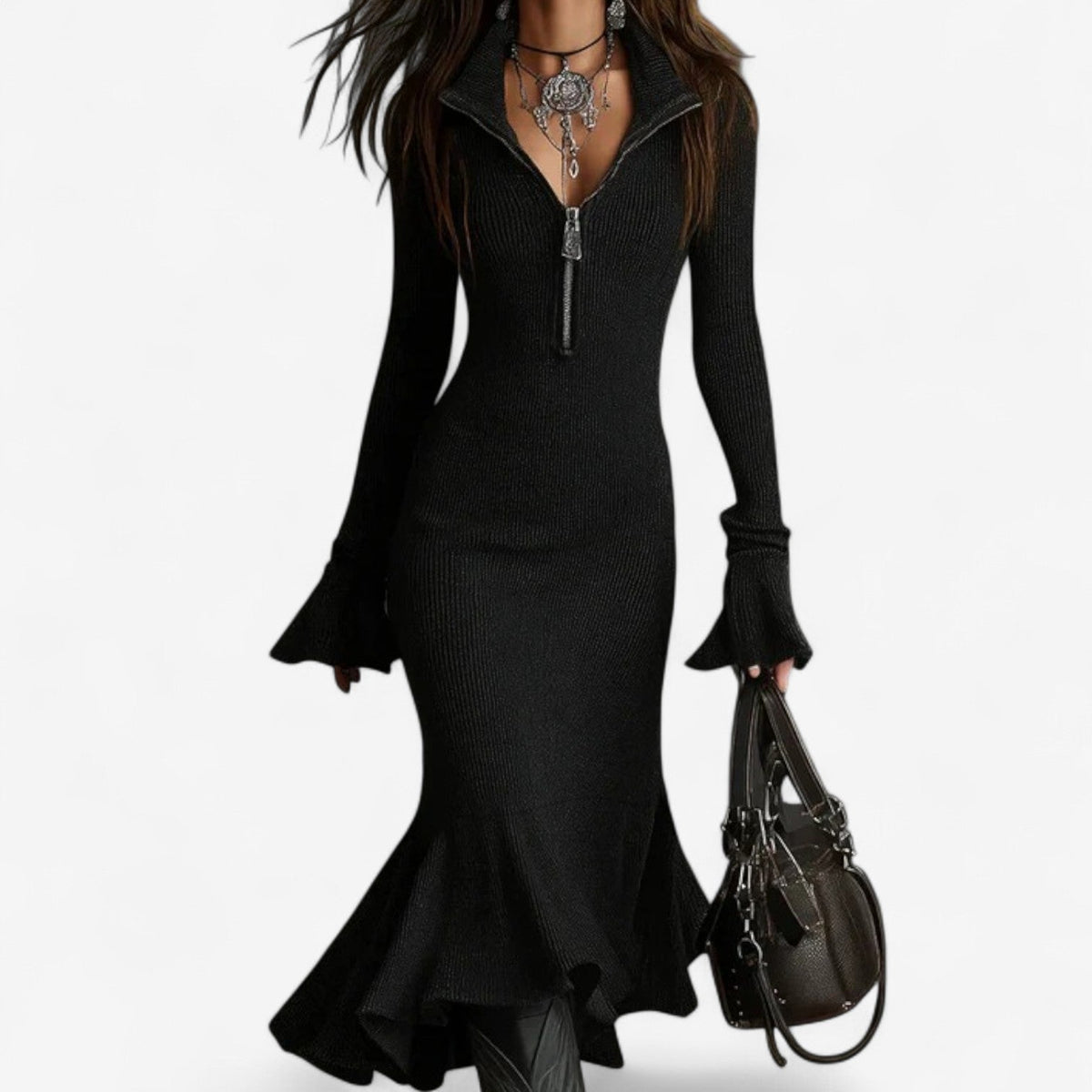 Classic Zip Front Dress