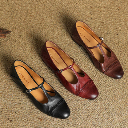 Authentic Real Leather Flat Shoes