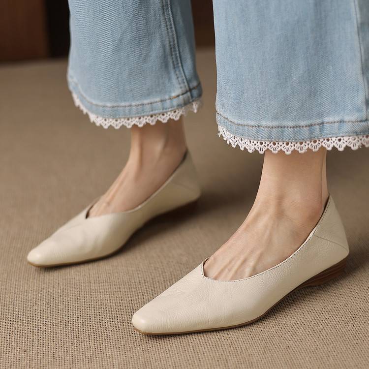 Real Leather Ballet Shoes