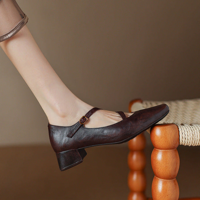 Premium Real Leather High Heels