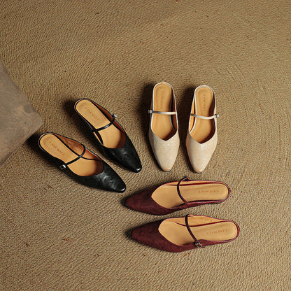Authentic Soft Leather Mule Shoes