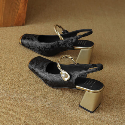 Comfortable Low Heel Slingbacks