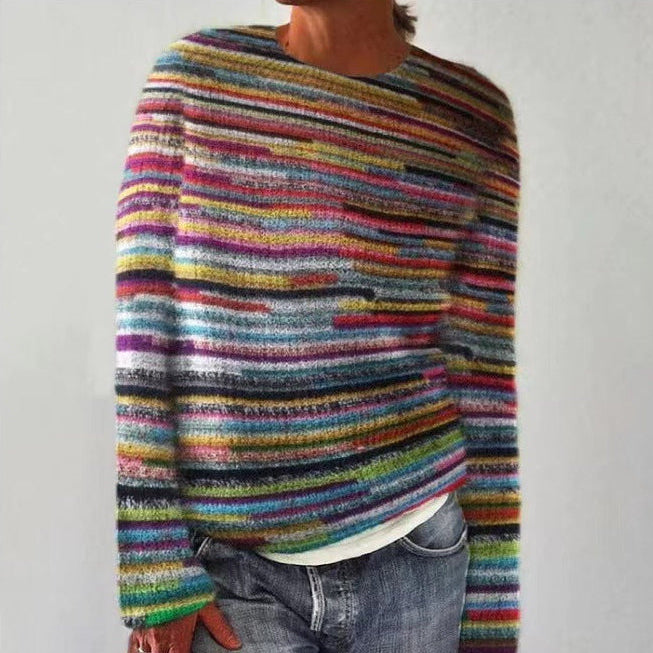 Women's Patterned Knit Sweater - VibreMode