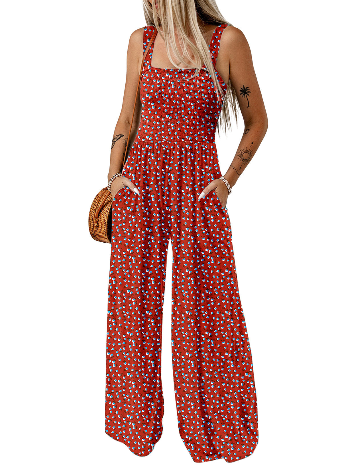 Women's Spring Jumpsuit Vibrant Print
