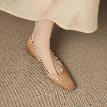 Real Leather Comfort Flat Shoes