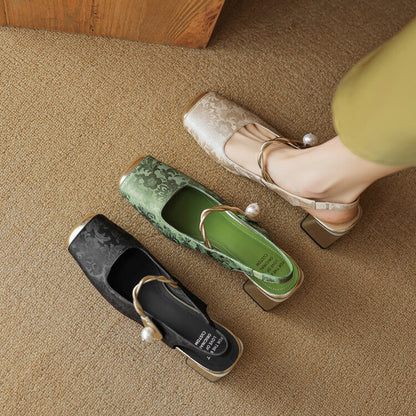 Comfortable Low Heel Slingbacks