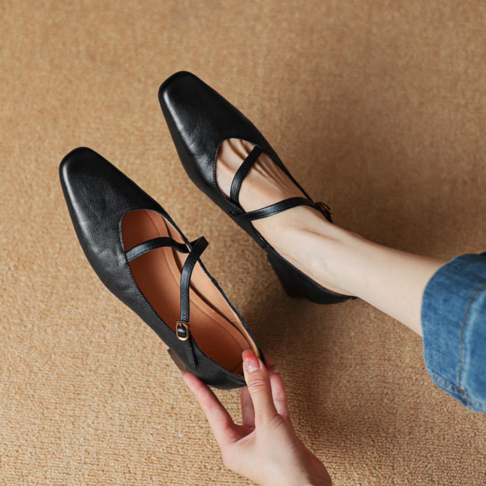 Premium Real Leather High Heels