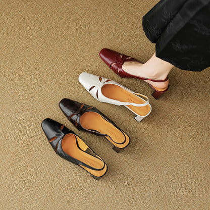 Authentic Leather Mule Shoes