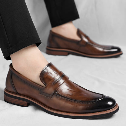 Authentic Luxe Leather Slip On Shoes