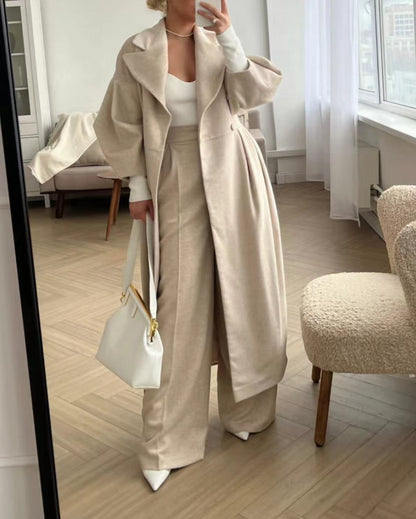Women's Long Trench Coat Waterproof Elegant Black - VibreMode