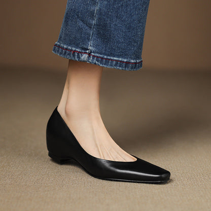 Real Leather Comfort Flat Shoes