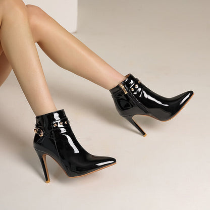 Classic Black Leather Ankle Boots