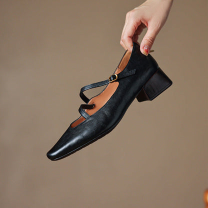 Premium Real Leather High Heels