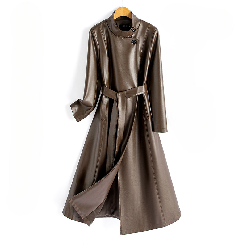 Claire Leather Wrap Coat - Jack Hafford