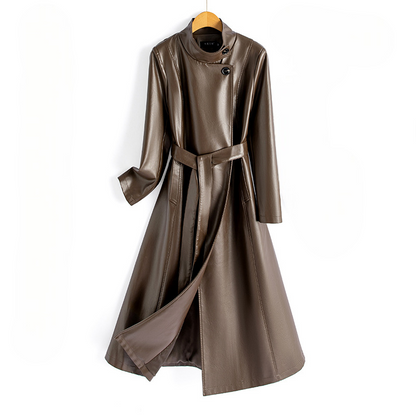 Claire Leather Wrap Coat - Jack Hafford