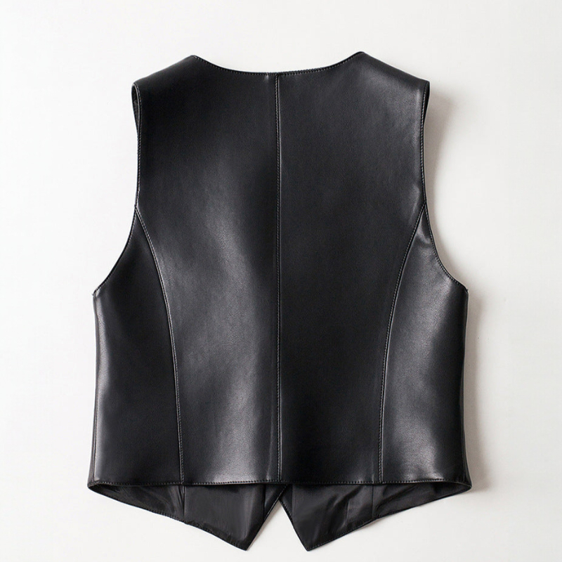 Angelina Sheepskin Leather Vest - Jack Hafford