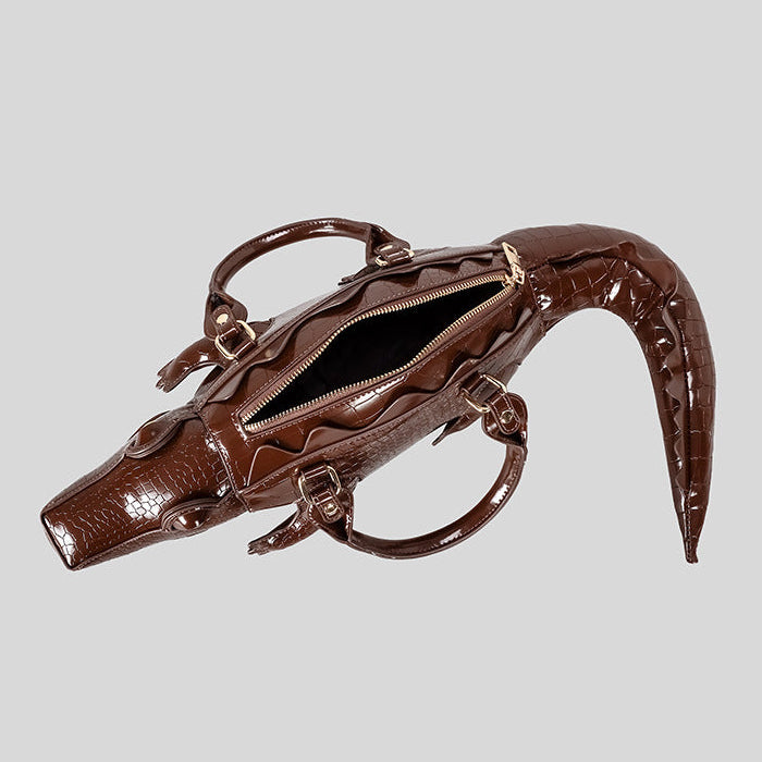 Genuine Alligator Style Leather Handbag