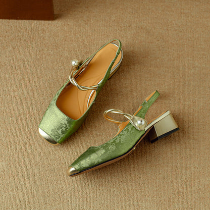 Luxury High Heel Leather Shoes