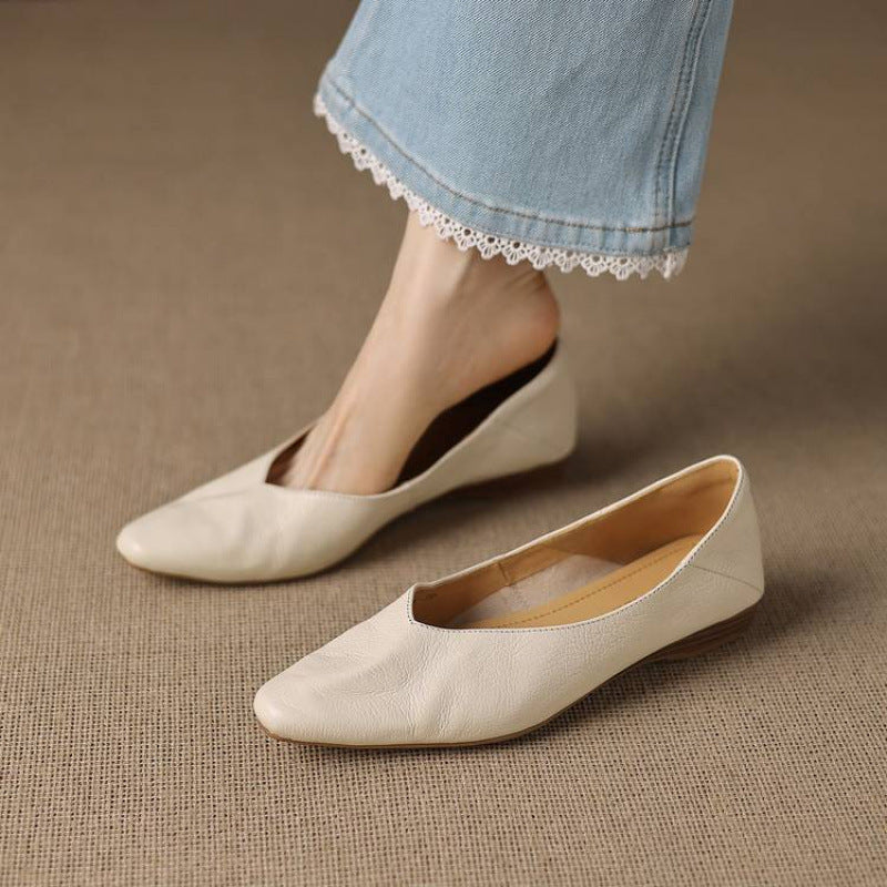 Real Leather Ballet Shoes