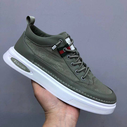 Men's Low- Sneakers Lace-Up Non-Slip Black