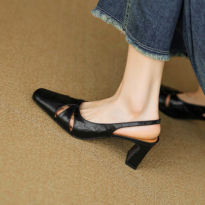 Authentic Leather Mule Shoes