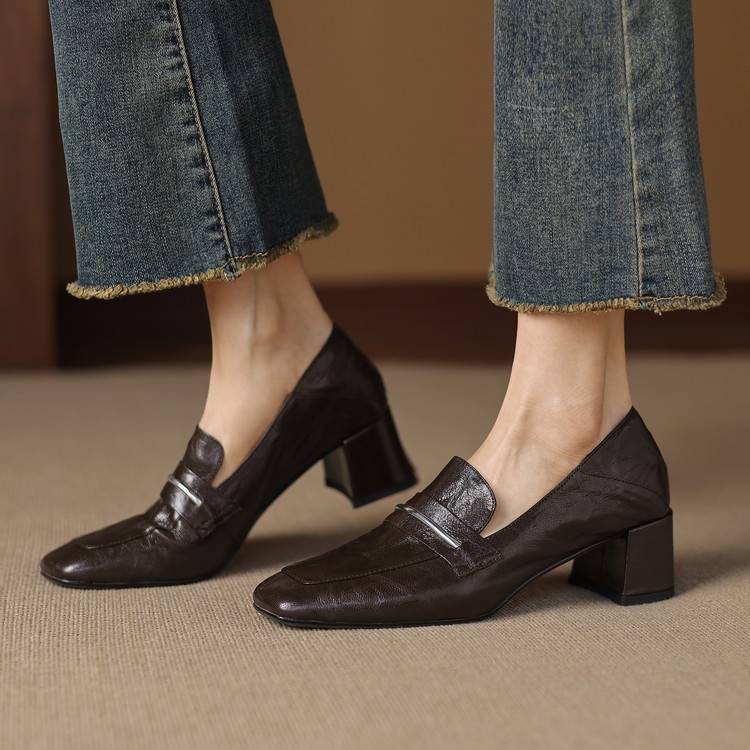 Authentic Leather High Heel Shoe