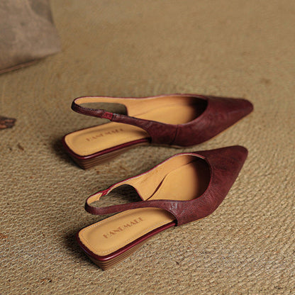 Authentic Leather High Heel Sandals